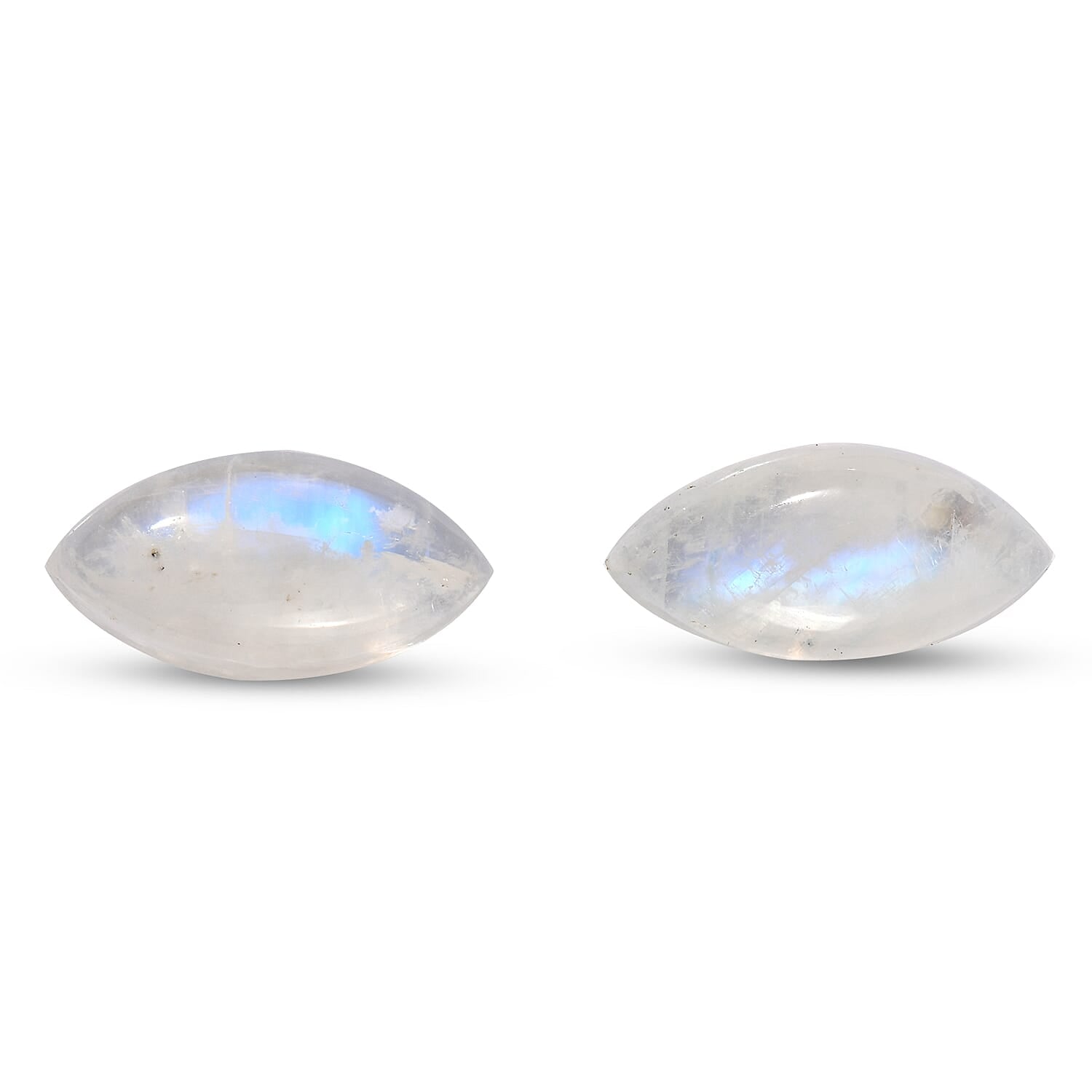 Rainbow Moonstone Set of 2 (Mrq 14x7 mm) 6.30 ctw