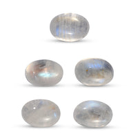 Rainbow Moonstone Set of 5 (Ovl 7x5 mm) 4.72 ctw