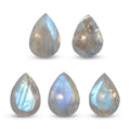 Rainbow Moonstone Set of 5 (Pear 7x5 mm) 3.00 ctw - Sticky add to cart bar
