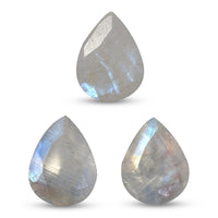 Rainbow Moonstone Set of 3 (Pear 8x6 mm) 2.97 ctw