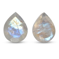 Rainbow Moonstone Set of 2 (Pear 9x7 mm) 2.88 ctw