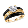 Moissanite & Black Jade