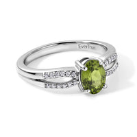 EverTrue Hebei Peridot, Moissanite Ring in Platinum Bond (Size 10.0) 1.90 ctw