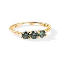 Luxuriant Lab Grown Green Diamond (SI) Band Ring in 18K Vermeil YG Over Sterling Silver (Size 7) 0.5 ctw