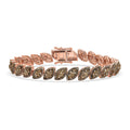 D'Joy Natural Champagne Diamond Flowing Vine Bracelet in Rhodium Over Sterling Silver (7.25 In) 3.50 ctw - Sticky add to cart bar