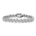 D'Joy Natural Champagne Diamond Flowing Vine Bracelet in Rhodium Over Sterling Silver (7.25 In) 3.50 ctw - Sticky add to cart bar
