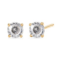 161 Facets Portuguese White Topaz 2.30 ctw Classic White Elegance Stud Earrings in 10K Yellow Gold - Sticky add to cart bar