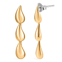 Luxoro 10K Green Gold Raindrop Earrings with White Gold Push Post (3.0 g)