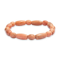 Melon Peach Chilli Beaded Stretch Bracelet 115.00 ctw