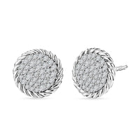 Luxuriant Lab Grown Diamond G-H SI 0.50 ctw Earrings in Rhodium Over Sterling Silver