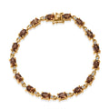 D'Joy Premium Colour Change Garnet and Moissanite 9.50 ctw Bracelet in 18K Vermeil Yellow Gold Over Sterling Silv (6.50 In) - Sticky add to cart bar