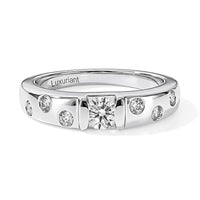 Luxuriant Lab Grown Diamond (G-H, SI) Ring in Rhodium Over Sterling Silver (Size 10.0) 0.50 ctw