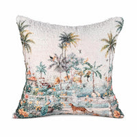 Multi Color Palm Tree Digital Print Cushion Cover