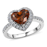 950 Platinum Luxuriant Lab Grown Red Diamond (IR) and Lab Grown Diamond (VS) Ring (Size 6.0) 2.50 ctw