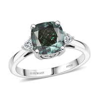 950 Platinum Luxuriant Lab Grown Green Diamond (IR) and Lab Grown Diamond (VS) Ring (Size 6.0) (4.55 g) 2.90 ctw