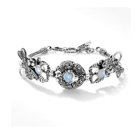 D''Joy Bali Legacy Ethiopian Welo Opal Dragonfly Bracelet in Sterling Silver (8.00 In) 2.70 ctw