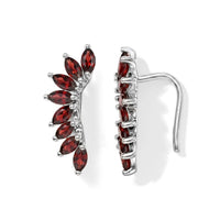 EverTrue Pyrope Garnet 1.55 ctw Solitaire Stud Earrings in Platinum Bond