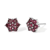 EverTrue Tanzanian Wine Garnet 2.10 ctw Stud Earrings in Stainless Steel