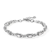 EverTrue White Topaz 4.50 ctw Bracelet in Stainless Steel (6.50 In)