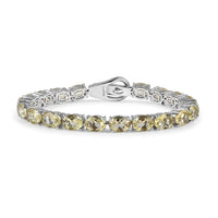 EverTrue Green Gold Quartz 22.35 ctw Bracelet in Platinum Bond (7.25 In)