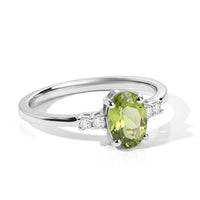 EverTrue Hebei Peridot, White Zircon Ring in Platinum Bond (Size 10.0) 0.90 ctw