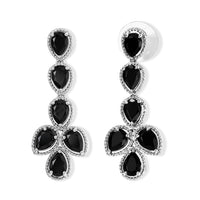 EverTrue Black Jade 8.20 ctw Earrings in Platinum Bond