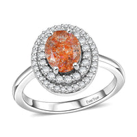 EverTrue Serra Gaucha Citrine, White Zircon Ring in Platinum Bond (Size 10.0) 1.75 ctw