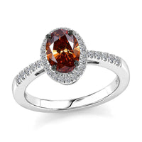 Luxuriant Lab Grown Red and White Diamond (IR) (VS) 1.30 ctw Ring in 10K White Gold (Size 6.0)