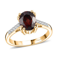 D'Joy Premium Umba River Zircon and White Zircon 3.00 ctw Ring in 18K Vermeil Yellow Gold Over Sterling Silver (Size 11.0)