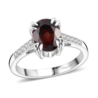D'Joy Premium Umba River Zircon and White Zircon 3.00 ctw Ring in Rhodium Over Sterling Silver (Size 5.5)