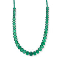 EverTrue Verde Onyx 58.80 ctw Graduated Radiance Tennis Necklace in Platinum Bond 18-20 Inches - Sticky add to cart bar