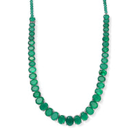 EverTrue Verde Onyx 58.80 ctw Graduated Radiance Tennis Necklace in Platinum Bond 18-20 Inches