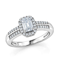 D'Joy Brazilian Petalite and Moissanite 0.75 ctw Ring in Rhodium Over Sterling Silver (Size 10.0)