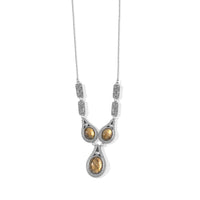 EverTrue Malagasy Labradorite 20.25 ctw Necklace in Stainless Steel 20 Inches