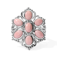 EverTrue Peach Opal 2.65 ctw Ring in Platinum Bond (Size 10.0)