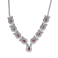 D'Joy Passport to Turkey Artisan Crafted Niassa Ruby (FF) Necklace (18-20 Inches) in Sterling Silver 5.90 ctw