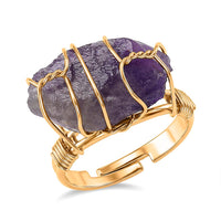African Amethyst 10.00 ctw Ring (Adjustable) in Goldtone