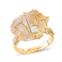 Brazilian Citrine 10.00 ctw Ring (Adjustable) in Goldtone