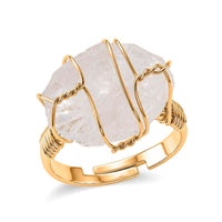 Austrian Crystal Ring (Adjustable) in Goldtone