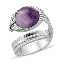 Gold Sandstone Ring (Adjustable) in Silvertone 7.00 ctw