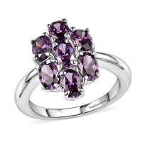 EverTrue Simulated Amethyst Color Diamond Ring in Stainless Steel (Size 10) 4.60 ctw