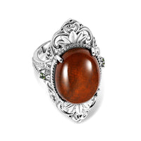 EverTrue Aqua Nueva Moss and Peridot 15.80 ctw Ring in Stainless Steel (Size 9.0)