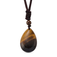 African Amethyst 30.00 ctw Cotton Thread Teardrop Necklace 25 inches