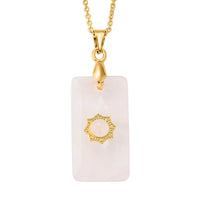 White Crystal Quartz 15.00 ctw Pendant Necklace in Goldtone 17 Inches