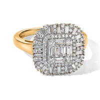 Luxuriant Lab Grown Diamond Ring in Rhodium Over Sterling Silver (Size 7)