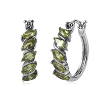 EverTrue Hebei Peridot 2.35 ctw Hoop Earrings in Stainless Steel