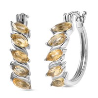 EverTrue Simulated Pink Diamond Hoop Earrings in Stainless Steel 3.50 ctw