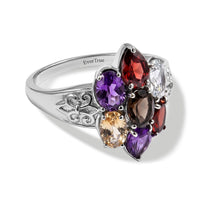 African Amethyst Ring in Stainless Steel (Size 10.0) 2.90 ctw