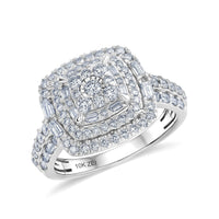 NY Closeout 10K White Gold Diamond (SI-G) Ring 1.00 ctw