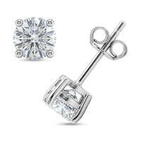 Certified Moissanite (D-E, VVS1- VVS2) 1.00 ctw Stud Earrings